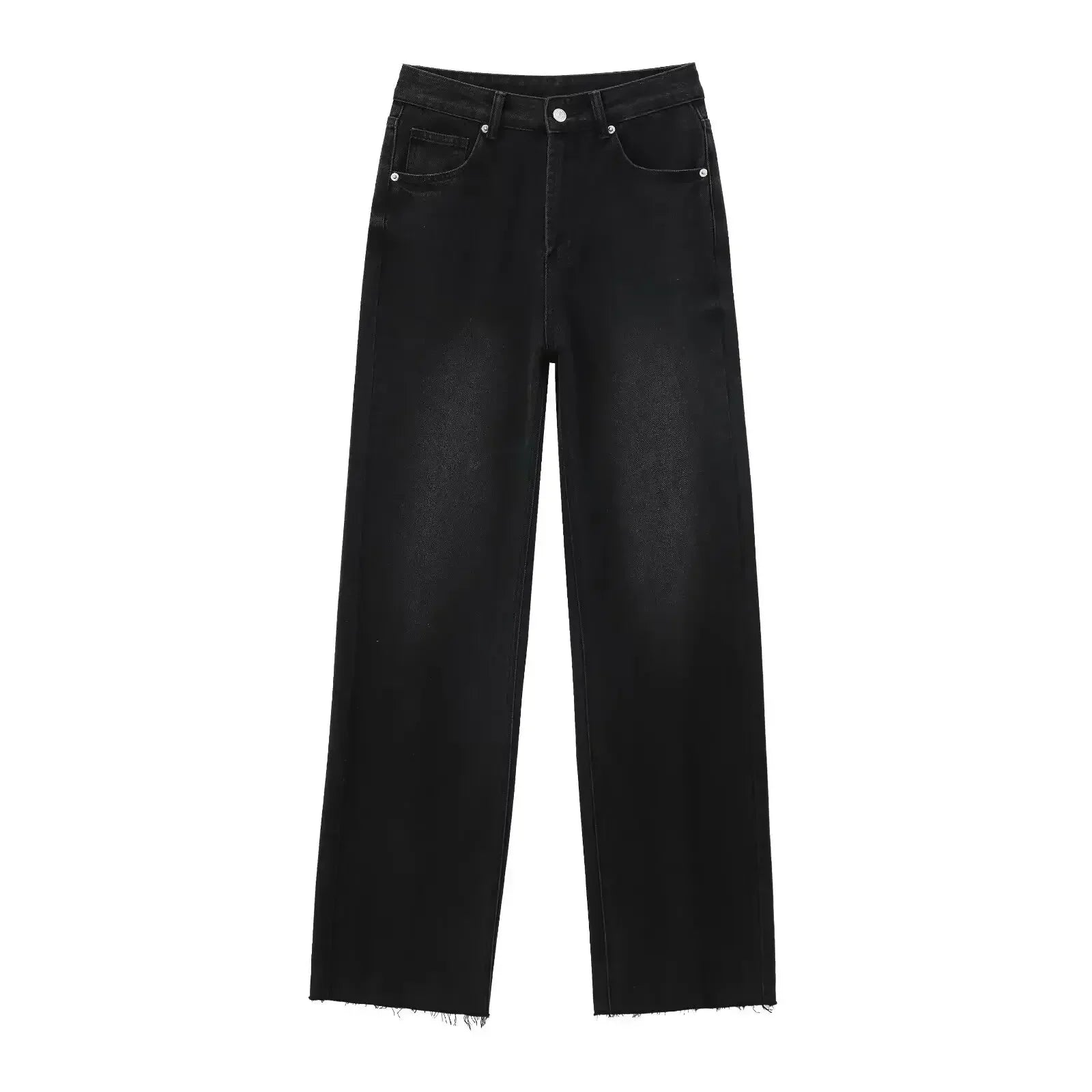 Nordstrom™ | Elegant Svart Jeans med Rå Finish