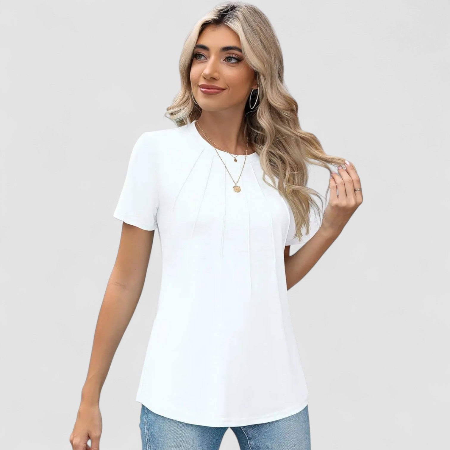 Nordstrom™ | Noelie – Kortärmad topp med sömdetaljer