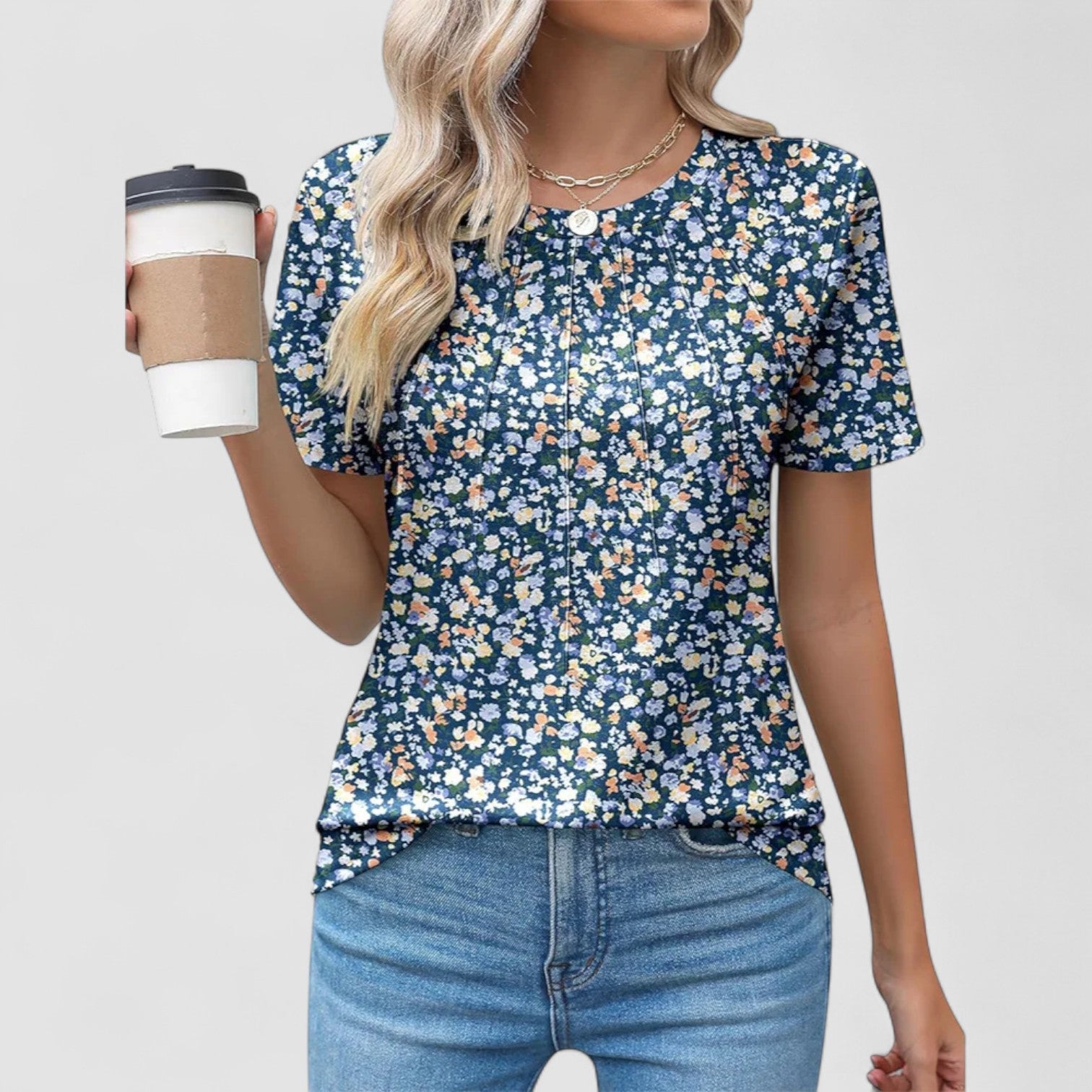 Nordstrom™ | Noelie – Kortärmad topp med sömdetaljer