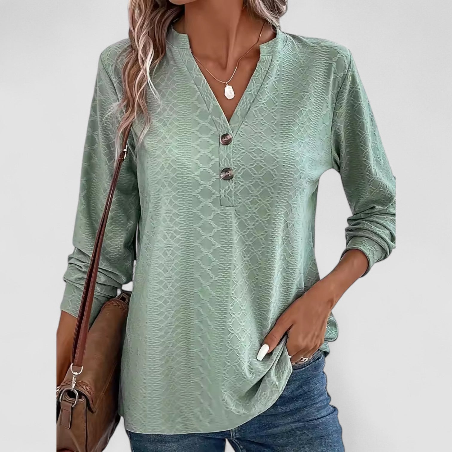 Nordstrom™ | Ilse – Topp med knappar och mjukt fall