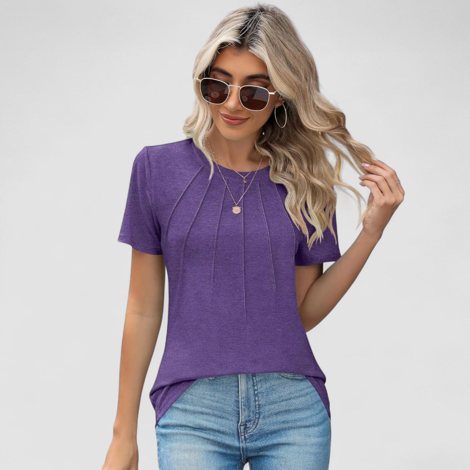 Nordstrom™ | Noelie – Kortärmad topp med sömdetaljer