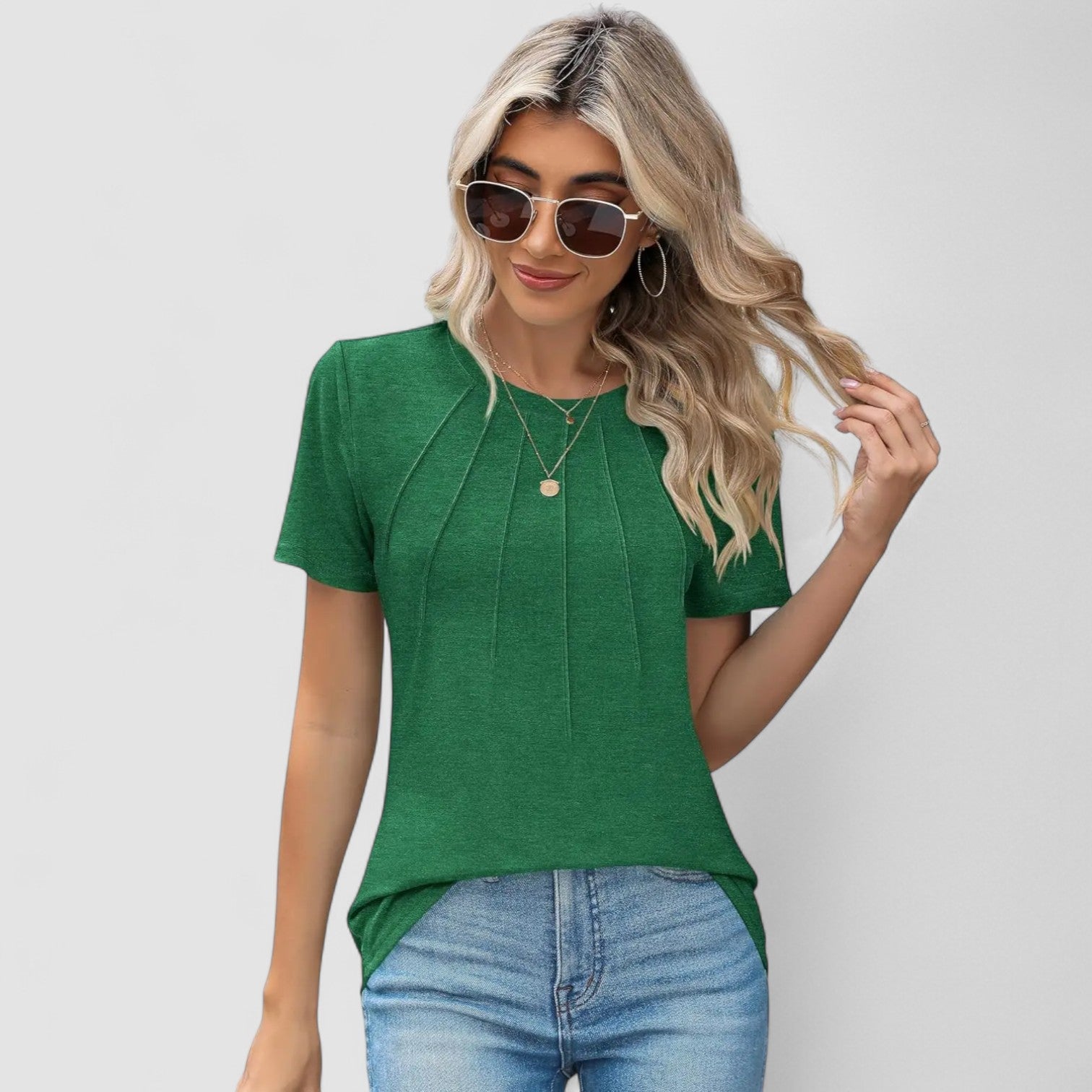 Nordstrom™ | Noelie – Kortärmad topp med sömdetaljer